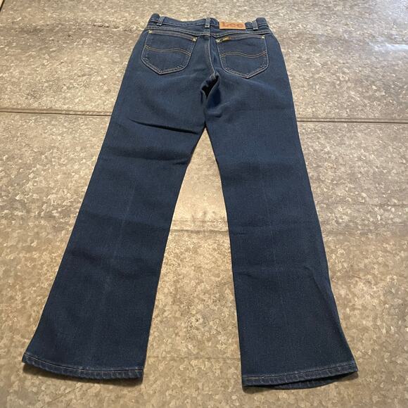Vintage Lee Riders USA Bootcut Denim Jeans 28x30 (30x32) Western Leather Patch 1 - Picture 7 of 13